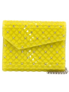 Jimmy Choo Sunbleached Candy Star-Stud Envelope Crossbody Clutch Chain Bag
